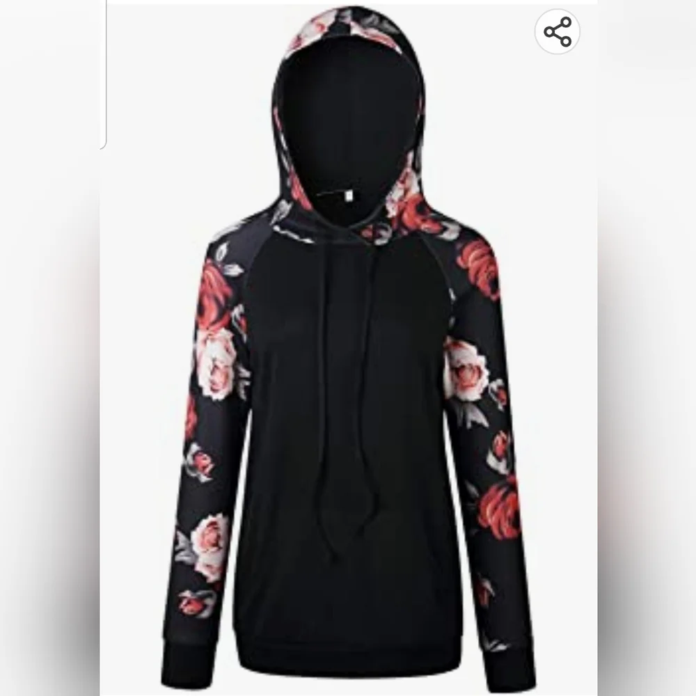 Floral Sleeved Hoodie - Picture 1 of 8